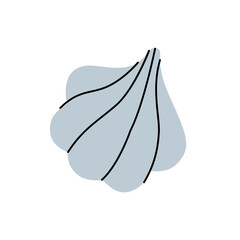 Whole garlic bulb. Garlic clove illustration. Food ingredient icon