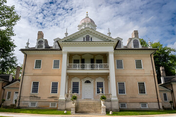 Hampton National Historic Site in Towson, Maryland. Hampton Mansion, a Georgian manor house, estate was owned by the Ridgely family. Preserved by National Park Service for history and architecture