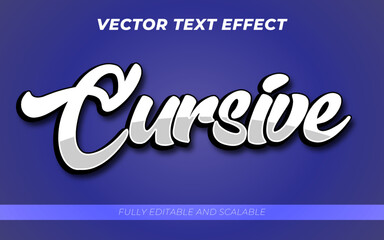Cursive Vector text effect
