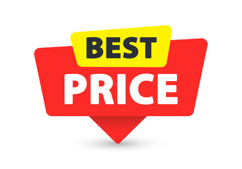Best Price - Banner, Speech Bubble, Label, Sticker, Ribbon Template. Vector Stock Illustration