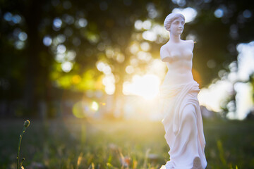 Statue of Venus outdoors. Portrait of goddess Venus with natural light. © AndyPhoton