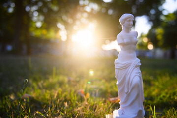 Statue of Venus outdoors. Portrait of goddess Venus with natural light. © AndyPhoton