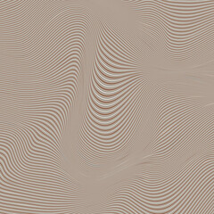 Art composition with wavy lines .Modern art design .Neutral color stripes .Transition circle lines .Bauhaus art style .Geometric shape. Wall art .