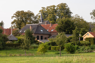 Fototapeta na wymiar View of the rural small village of Bronkhorst in the province of Gelderland.