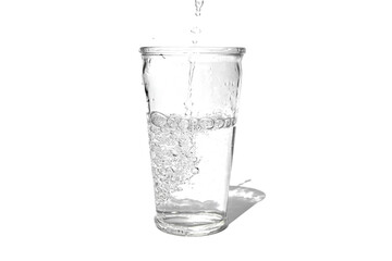 fresh clean water in a transparent glass