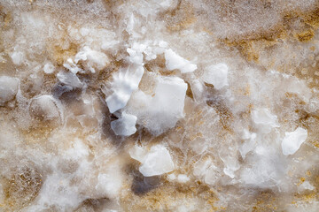  ice in nature - white and blue abstract background  - 520886836