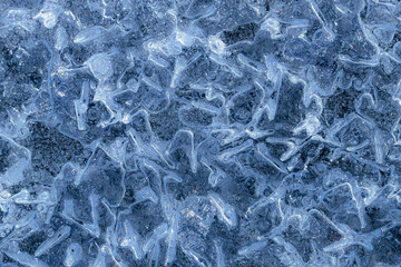  ice in nature - white and blue abstract background  - 520886859