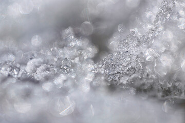  ice in nature - white and blue abstract background  - 520886862