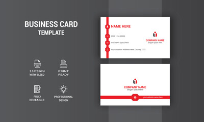 Creative Business Card Design. Modern Card Design. Photos & Vector Standard Template	