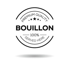 Creative (Bouillon) drink, Bouillon sticker, vector illustration.