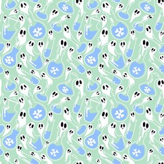 Halloween poison witch potion seamless ghost cartoon pattern for wrapping and kids and accessories and fabrics
