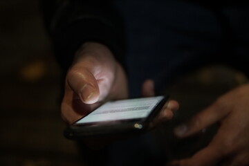 person using smartphone