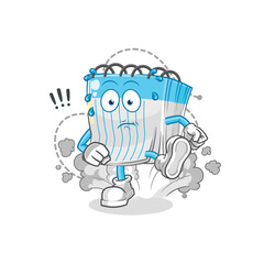 notebook running illustration. character vector