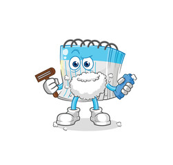 notebook shave facial hair vector. cartoon character