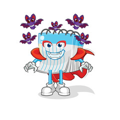 notebook Dracula illustration. character vector