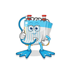 notebook diver cartoon. cartoon mascot vector