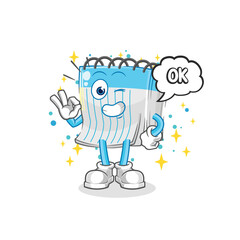 notebook agree mascot. cartoon vector