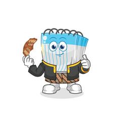 notebook Javanese character. cartoon mascot vector