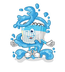 notebook fresh with water mascot. cartoon vector