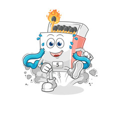 matchbox runner character. cartoon mascot vector
