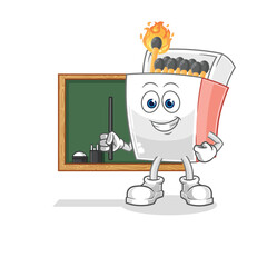matchbox teacher vector. cartoon character