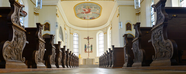 Innenansicht St. Maria Magdalena in Mühlheim an der Donau (Landkreis Tuttlingen) in...