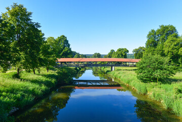 Fototapeta premium Nanteuiler Brücke in Fridingen an der Donau, Landkreis Tuttlingen (Baden-Württemberg)