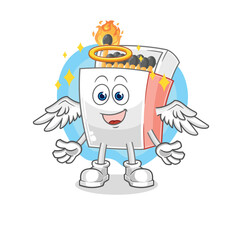 matchbox angel with wings vector. cartoon character