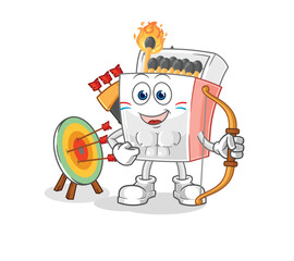 matchbox native american tribe. cartoon mascot vector