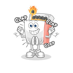 matchbox applause illustration. character vector