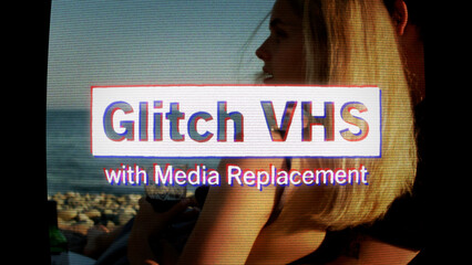 Fototapeta Glitch VHS Title obraz