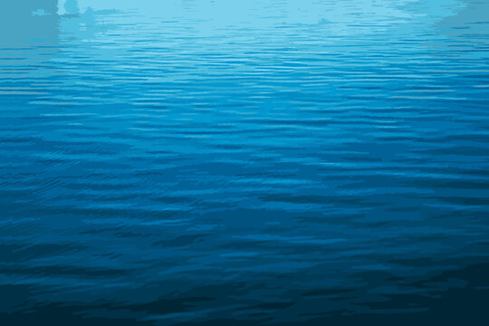 Vector illustration of water ripple texture background. Wavy surface of the water during the day in bright sunlight.
