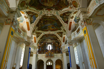 Innenansicht Abteikirche Beuron im Landkreis Sigmaringen in Baden-Württemberg