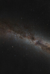 Milky Way taken from a dark sky with nebulas and Andromeda Galaxy