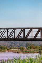Fototapeta na wymiar Iron bridge over the São Francisco River, Brazil.
