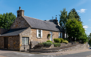 1 August 2022. Bishopmill, Elgin, Moray, Scotland. This is a photograph of some of the Architecture within the area of Bishopmill, Elgin on a sunny August afternoon. - obrazy, fototapety, plakaty