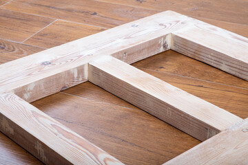 wooden door with putty, sanding door restoration.