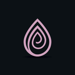 Elegant drop logo design. Vector image