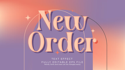 New Order Text Effect Font Type