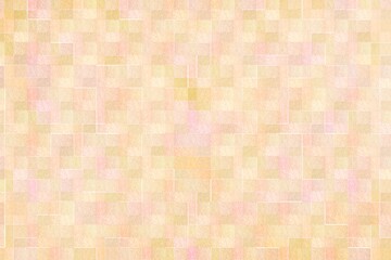 モザイクの秋色の背景 サーモンピンク 水彩