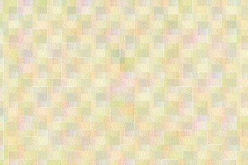 モザイクの秋色の背景 ベージュ 緑 グリーン 水彩