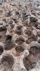 crater in the volcanic rock of Menorca - 520912070