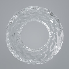 real transparent water circle shape. Pure Cosmetics Product. Moisturizer Skin Care. 