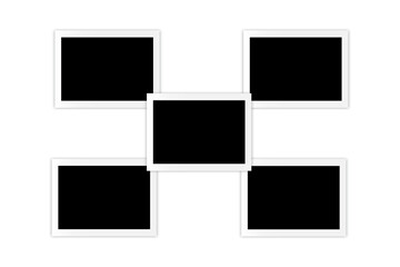 retro photo frames in vintage style. Old papers. Vector illustration. Stock image.