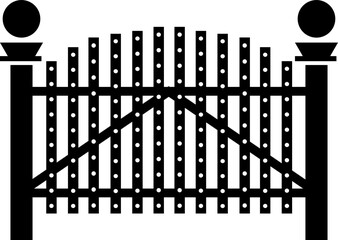 Fence vector icon in trendy glyph style design. Vector graphic illustration. Fence icon for website design