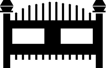 Fence vector icon in trendy glyph style design. Vector graphic illustration. Fence icon for website design