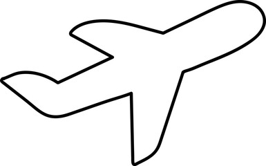 Airplane icon vector. Transportation, flight, travel, fly concept. Airport Sign Isolated on white background..eps