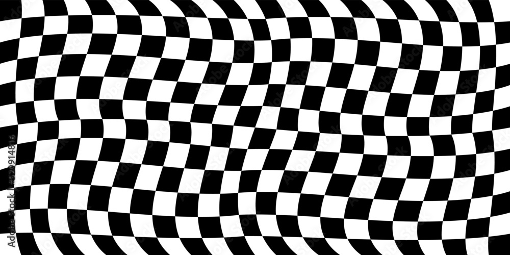 Poster wavy racing flag. seamless and simple wavy racing flag. vector for print and interior, seamless orna