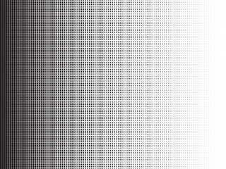 Fototapeta premium Dotted gradient background. Halftone black dot design. Light effect. Vector isolated object for website, card, poster