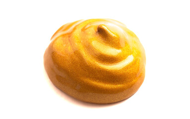 Gold Paint Swatch on a White Background